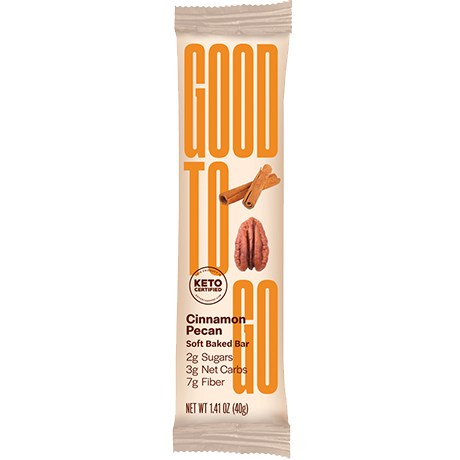 Picture of Good to Go 242671 1.41 oz Keto Snack Bar&#44; Cinnamon Pecan