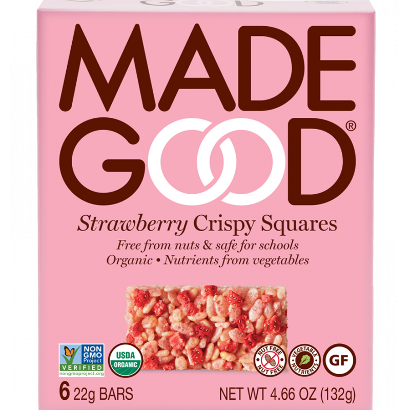 Picture of Made Good 239002 4.66 oz Organic Strawberry Crispy Squares