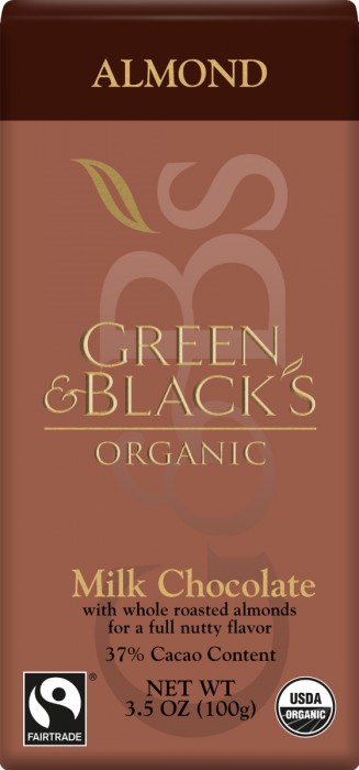 Picture of Green &amp; Blacks 244564 3.17 oz Organic Almond Milk Chocolate Bar
