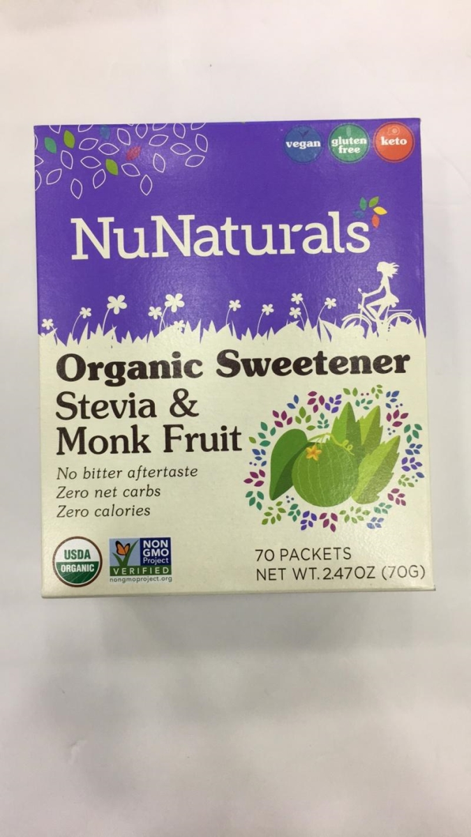 Picture of Nunaturals 240330 2.47 oz Organic Stevia &amp; Monkfruit Sweetener