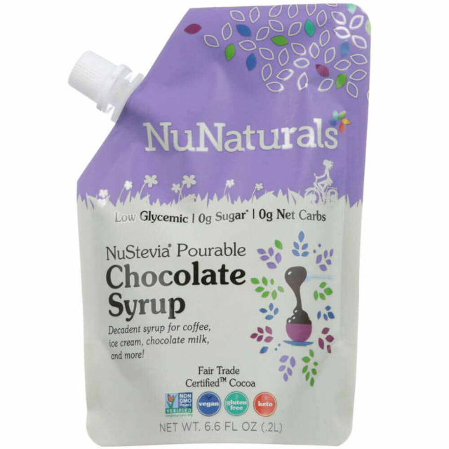 Picture of Nunaturals 240324 6.6 oz Pourable Chocolate Syrup