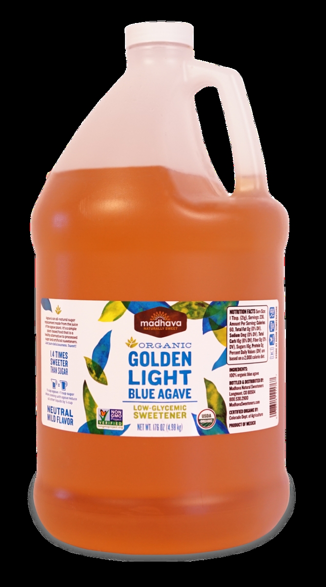 Picture of Madhava 239505 176 oz Organic Golden Light Blue Agave Nectar