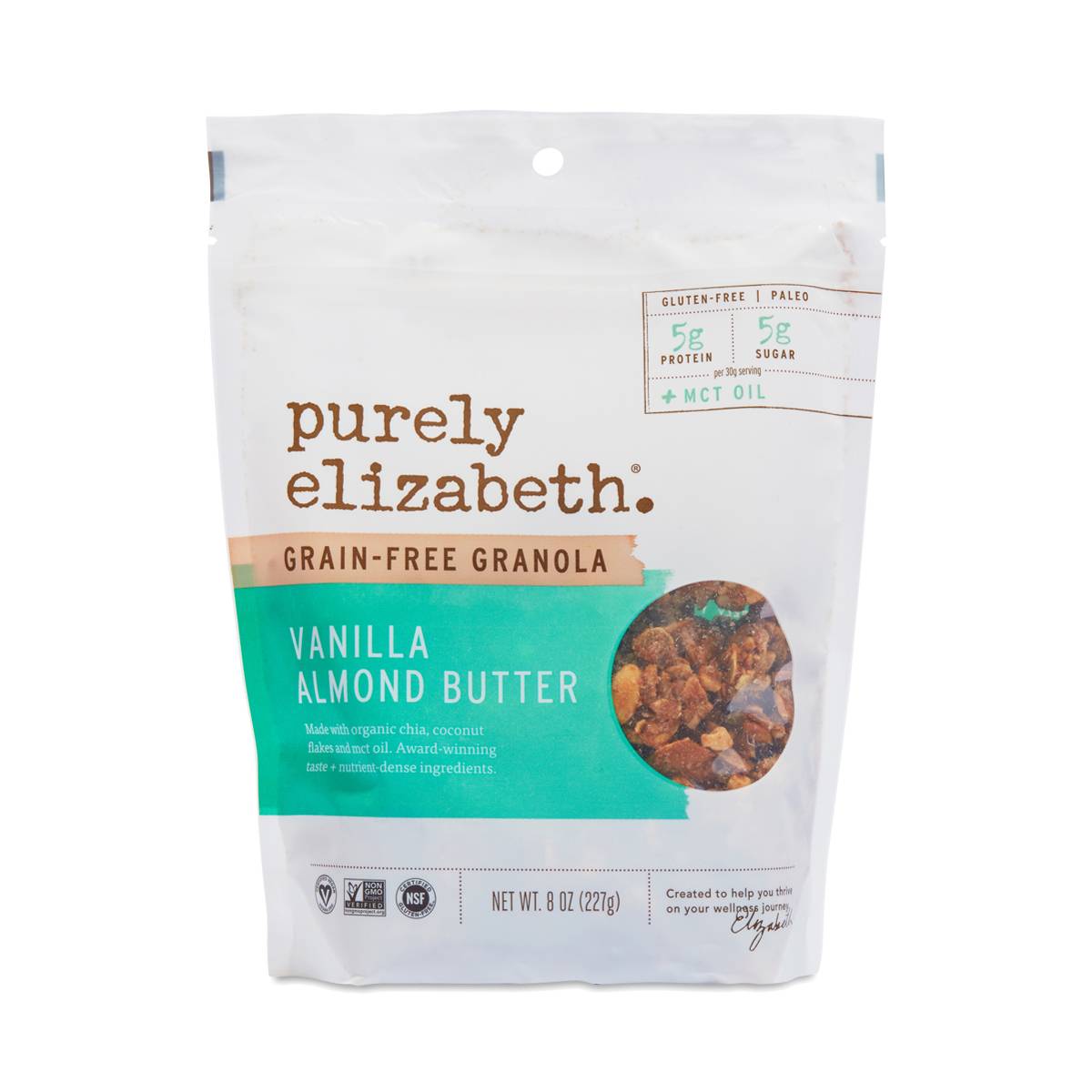 Picture of Purely Elizabeth 241710 8 oz Grain Free Granola, Vanilla Almond Butter Plus MCT