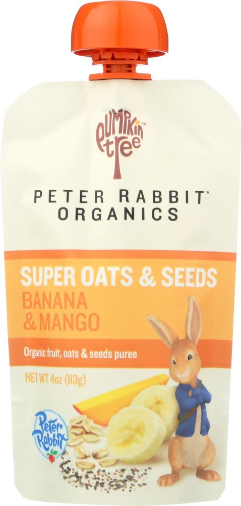 Picture of Peter Rabbit Organics 231166 4 oz OG2 Banana &amp; Mango Oats &amp; Seeds