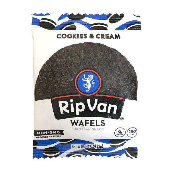 Picture of Rip Van Wafels 223761 1.16 oz Single Cookies &amp; Cream Wafel