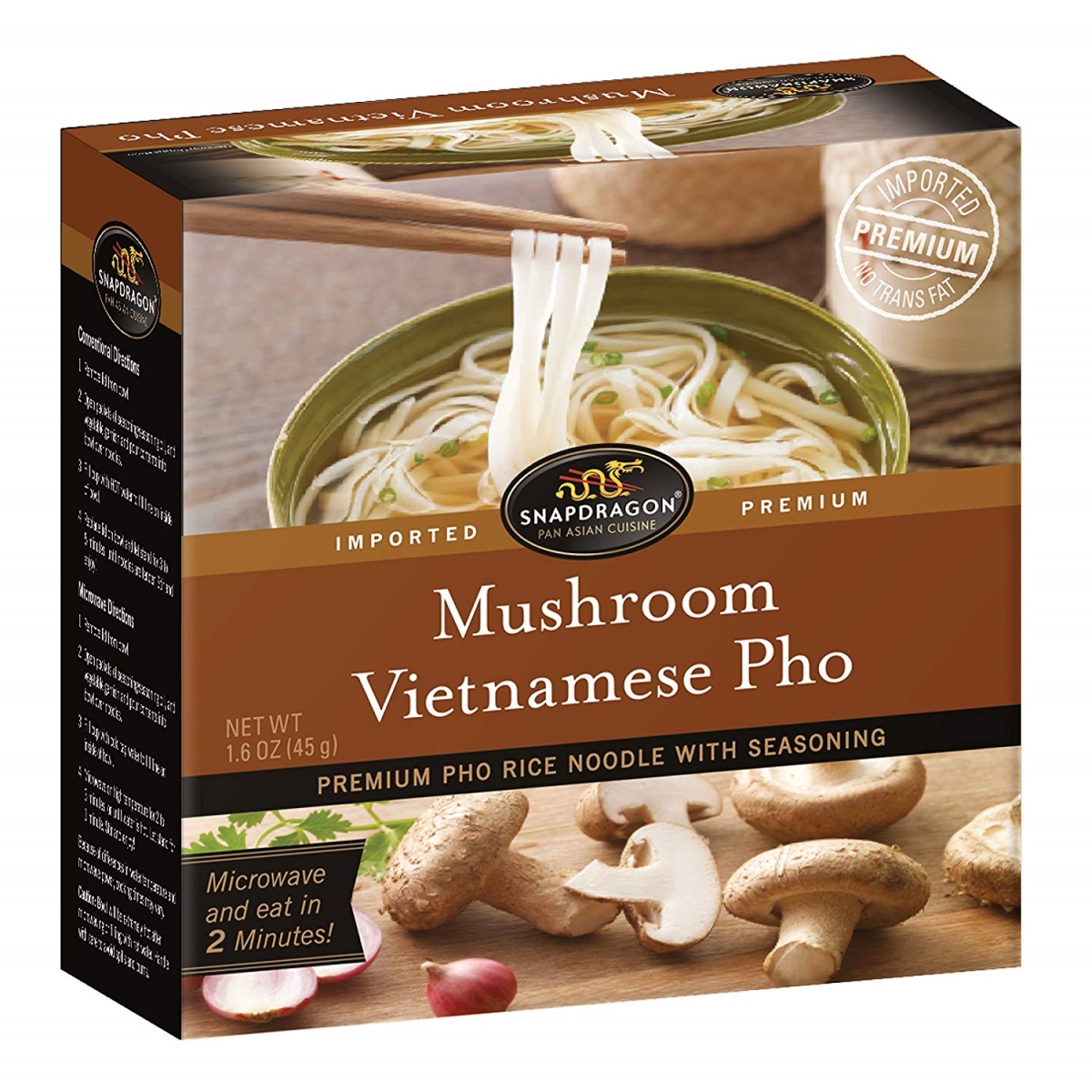 Picture of Snapdragon 234095 1.6 oz Vietnamese Pho Soup Bowl, Mushroom