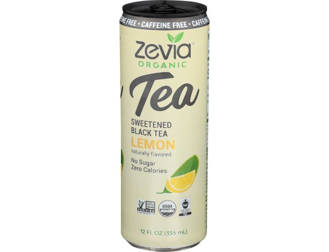 Picture of Zevia 230443 12 fl oz Organic Sweetened Calorie Free Black Tea&#44; Lemon