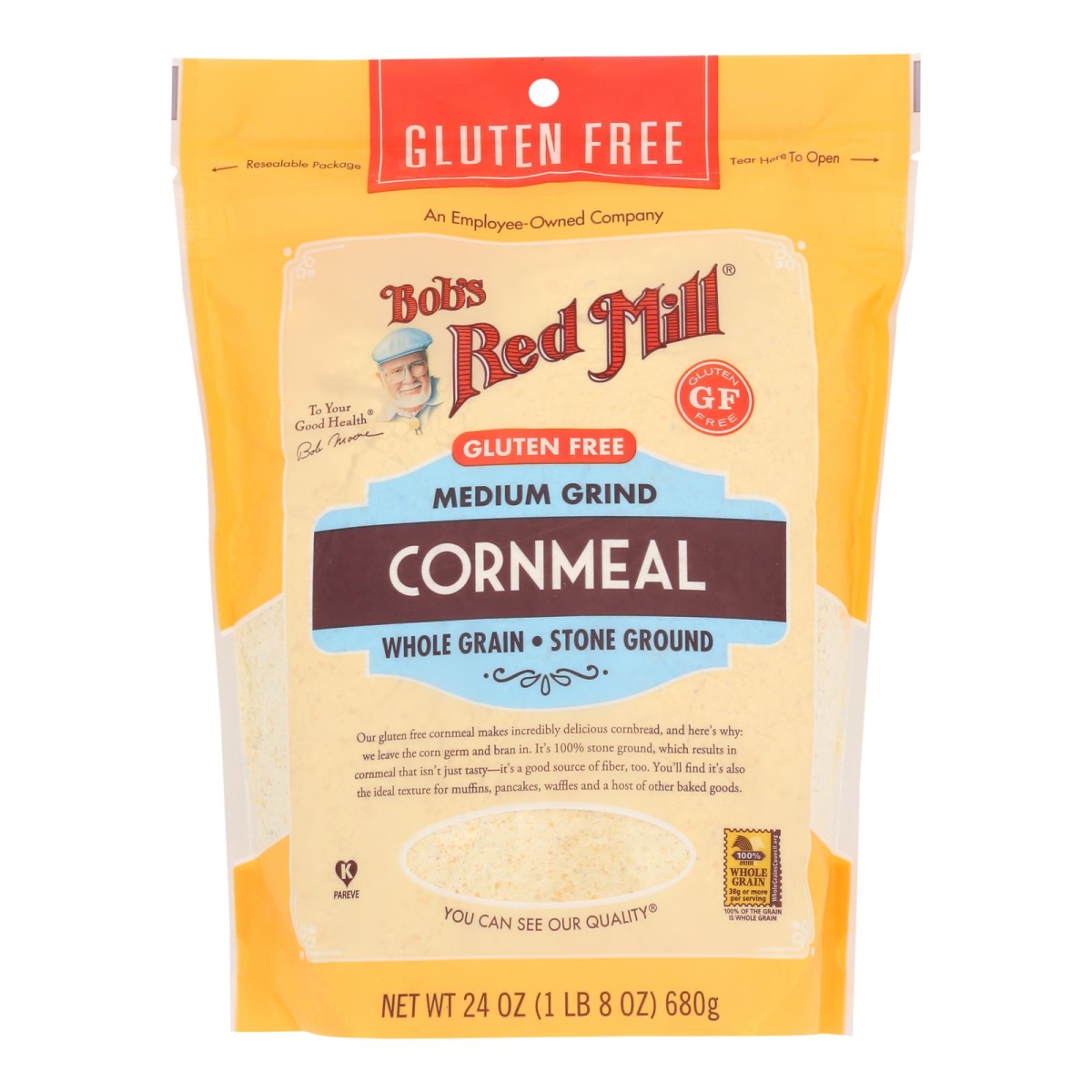 Picture of Bobs Red Mill 2486504 24 oz Gluten Free Cornmeal