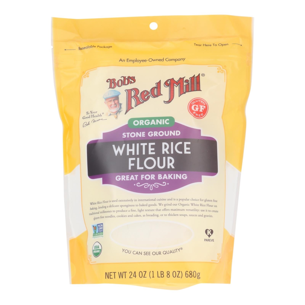 Picture of Bobs Red Mill 2486595 24 oz White Rice Flour