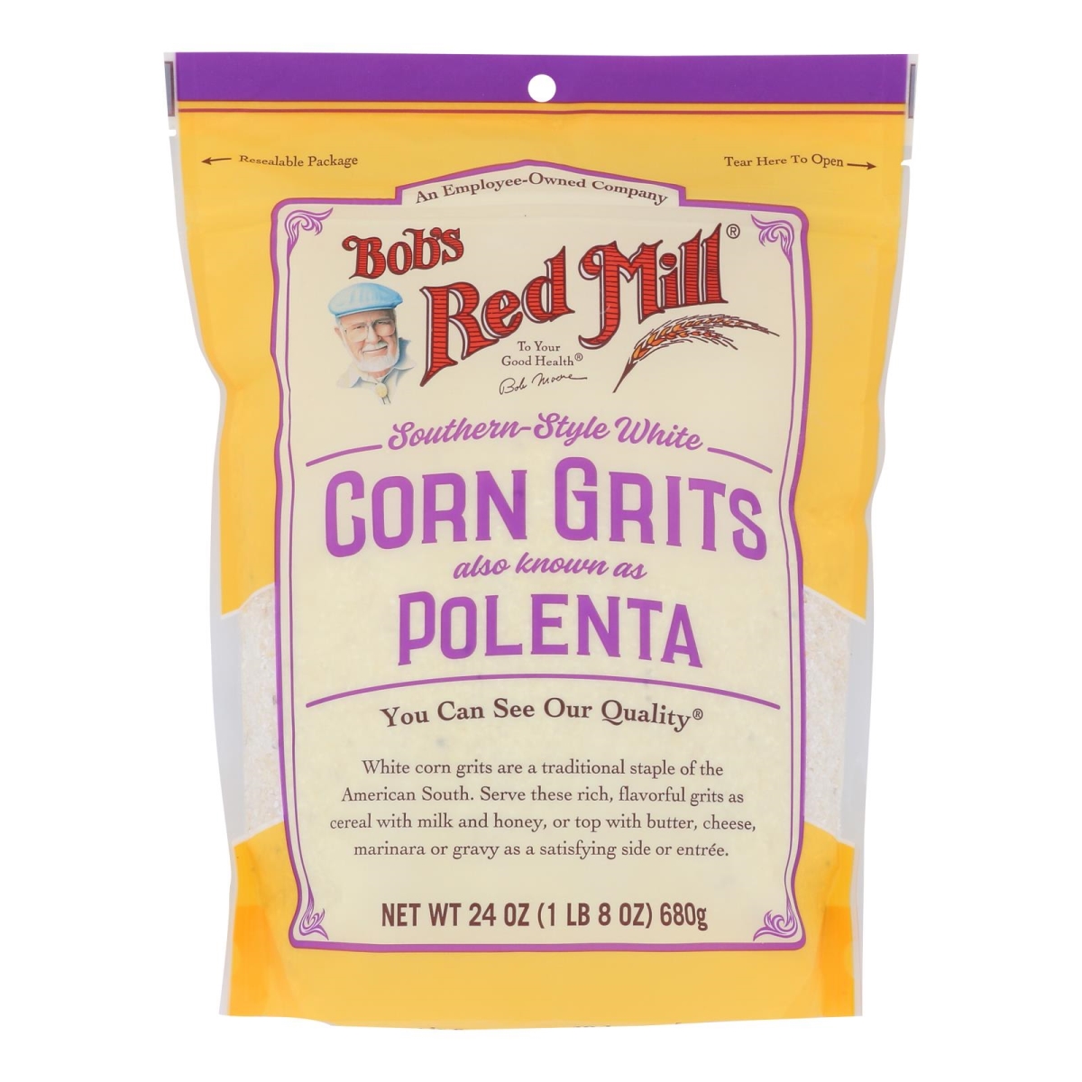 Picture of Bobs Red Mill 2486405 24 oz White Corn Grits