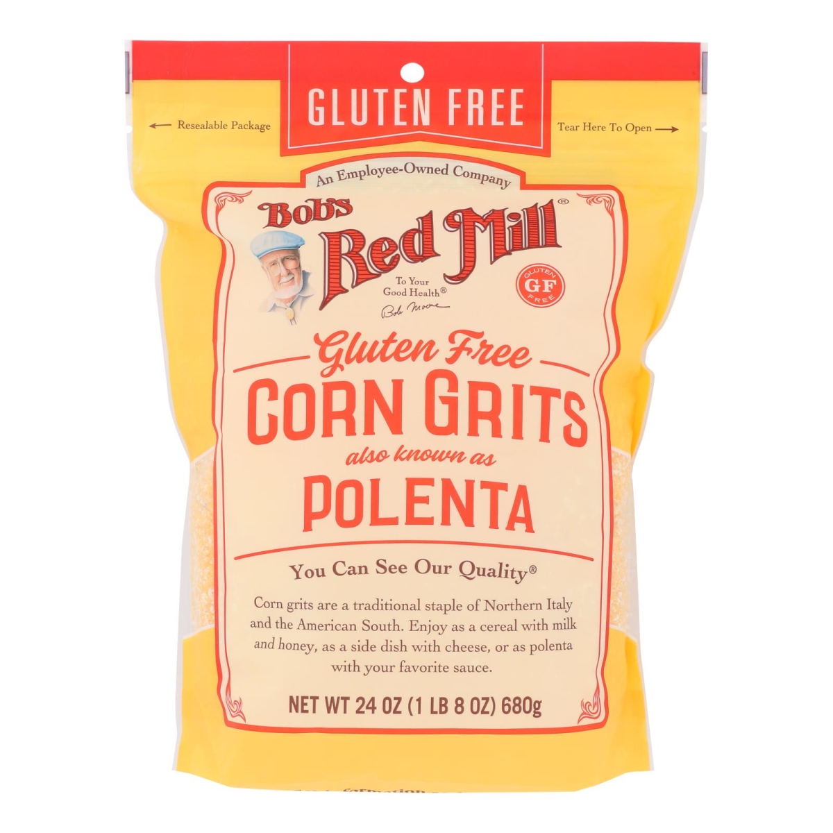 Picture of Bobs Red Mill 2486462 24 oz Polenta Gluten Free Corn Grits