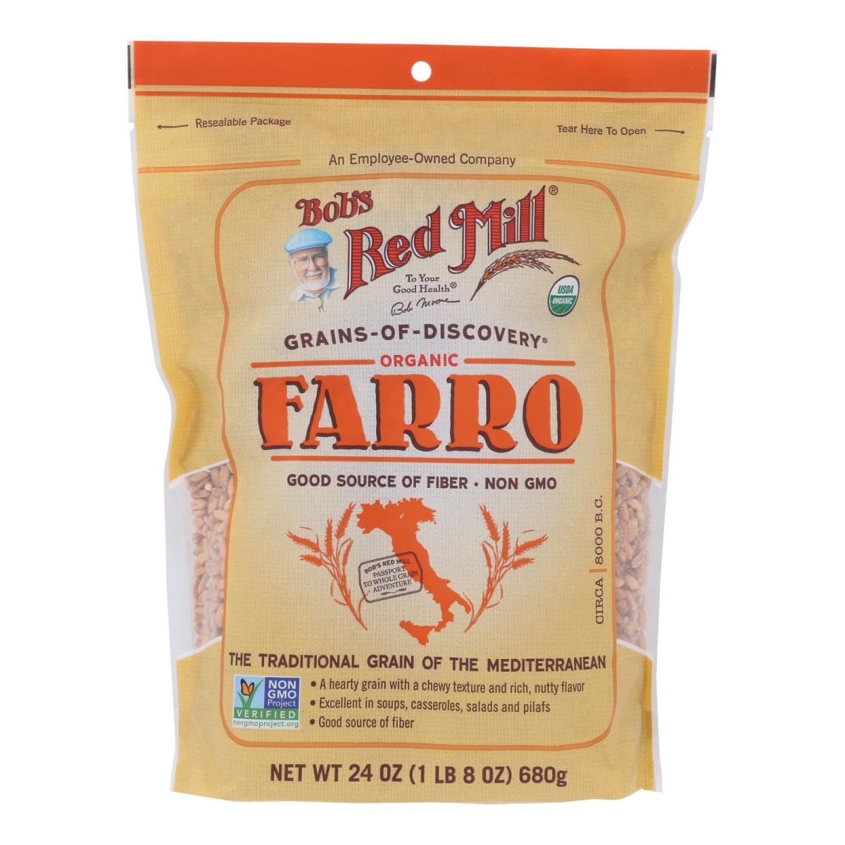 Picture of Bobs Red Mill 2486629 24 oz Organic Grains of Discovery Farro