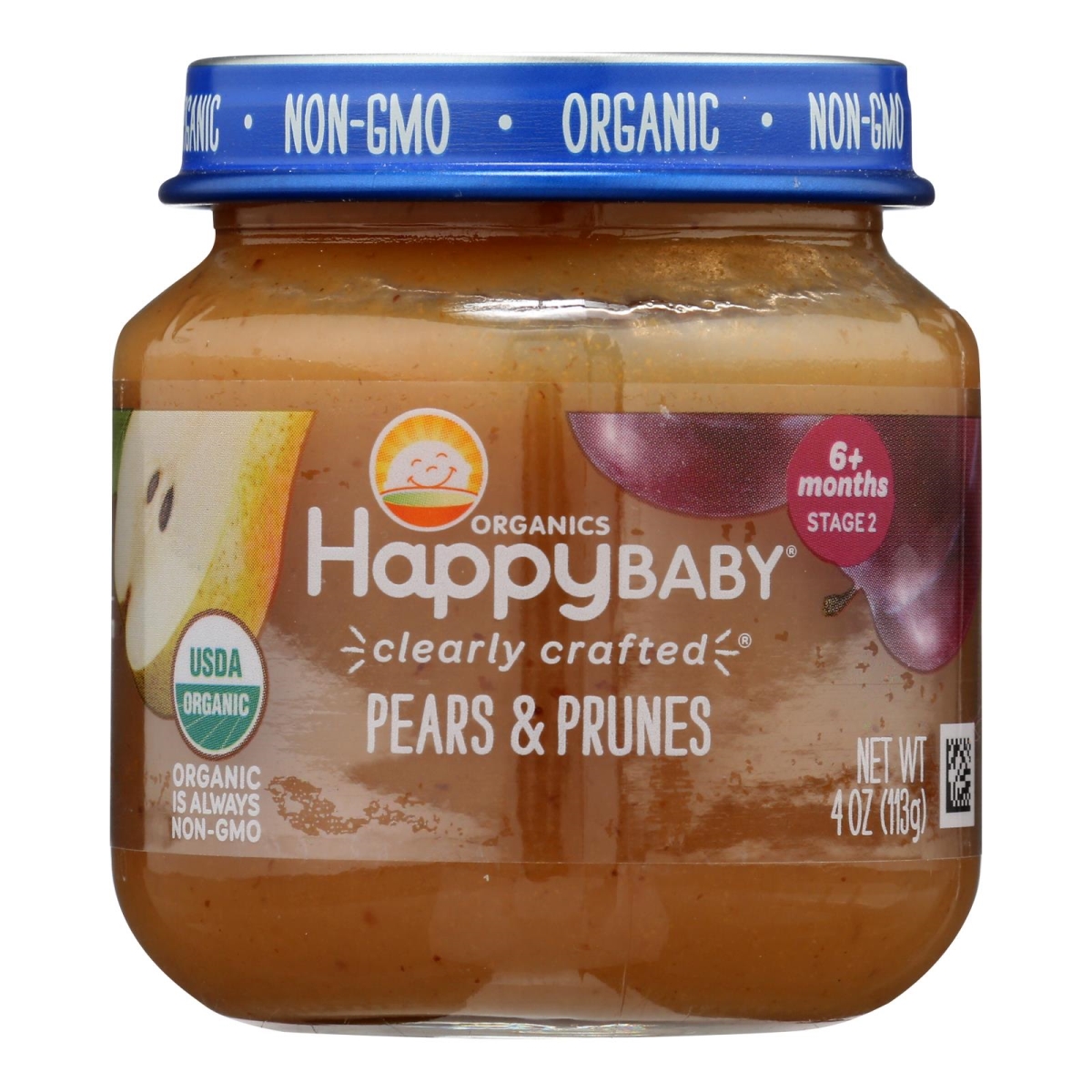 2473973 4 oz Clearly Crafted Organic Stage 2 Pears & Prunes Jars -  Happy Baby