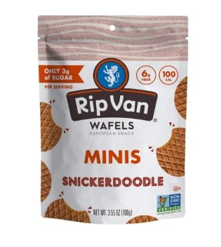 Picture of Rip Van Wafels 2484202 3.55 oz Snickerdoodle Low-Sugar Waffle