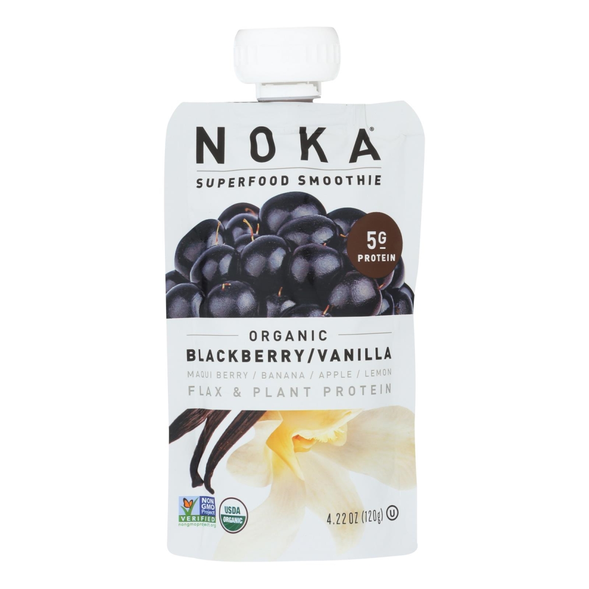 2308138 4.22 oz Organic Blackberry & Vanilla Superfood Smoothie -  NOKA