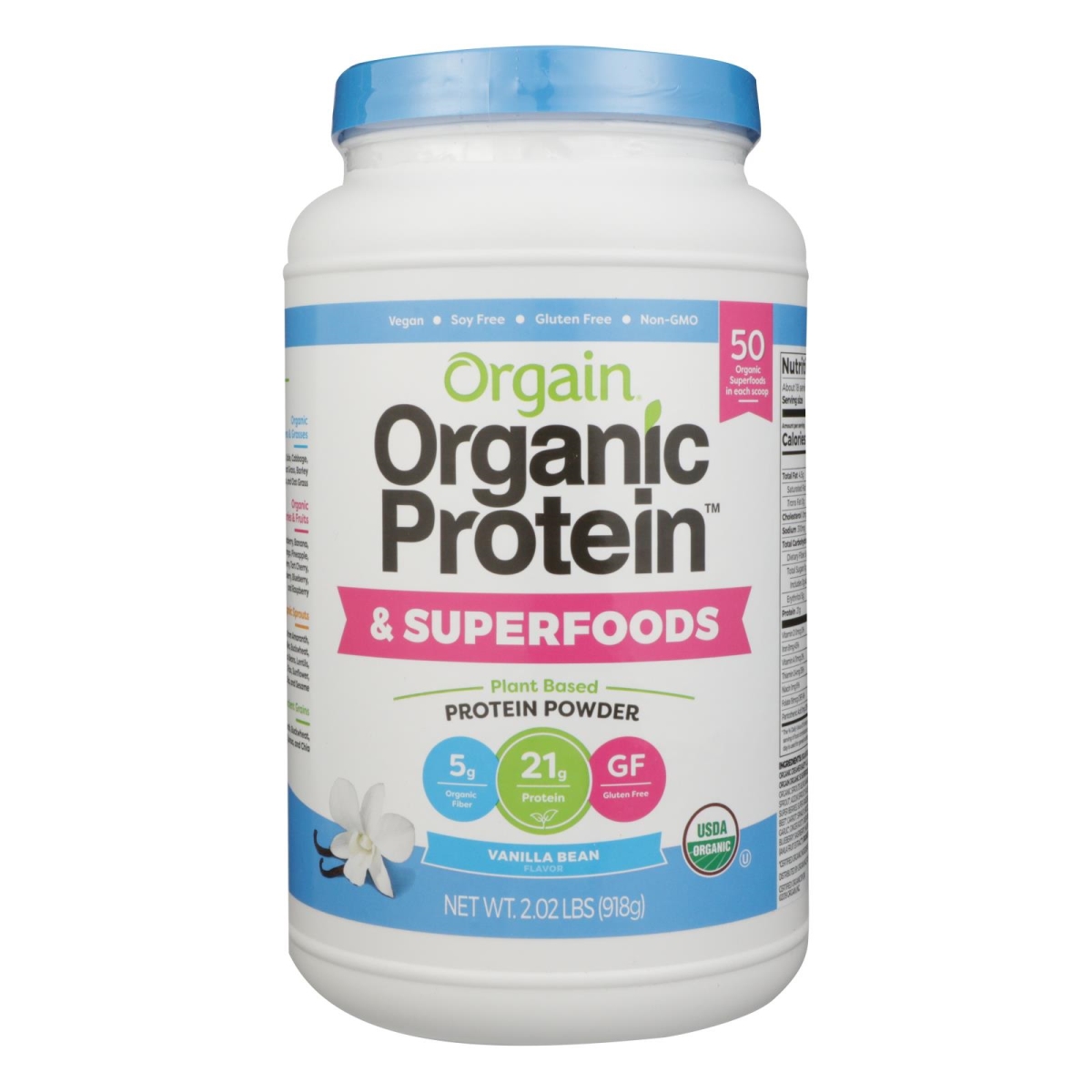 2470920 2.02 lbs Organic Plant & Vanilla Protein Powder