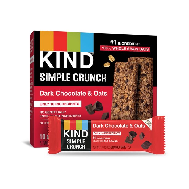 Picture of Kind 2422806 1.4 oz Simple Crunch Bars Dark Chocolate &amp; Oats