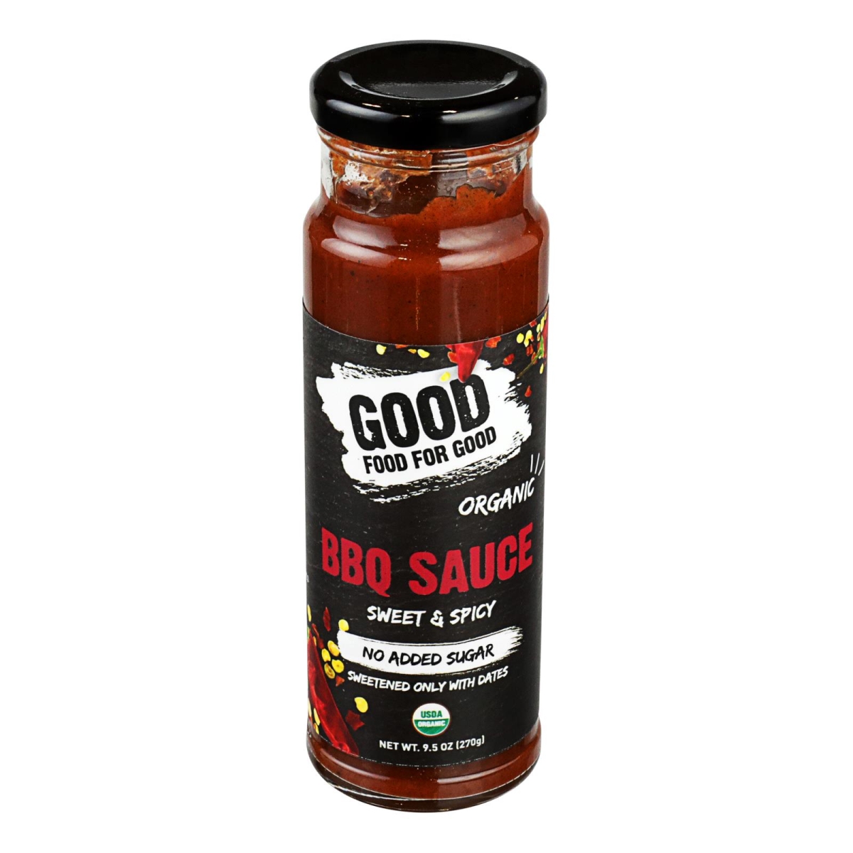 Picture of Good Food for Good 2512556 9.5 oz BBQ Sauce Sweet &amp; Spicy