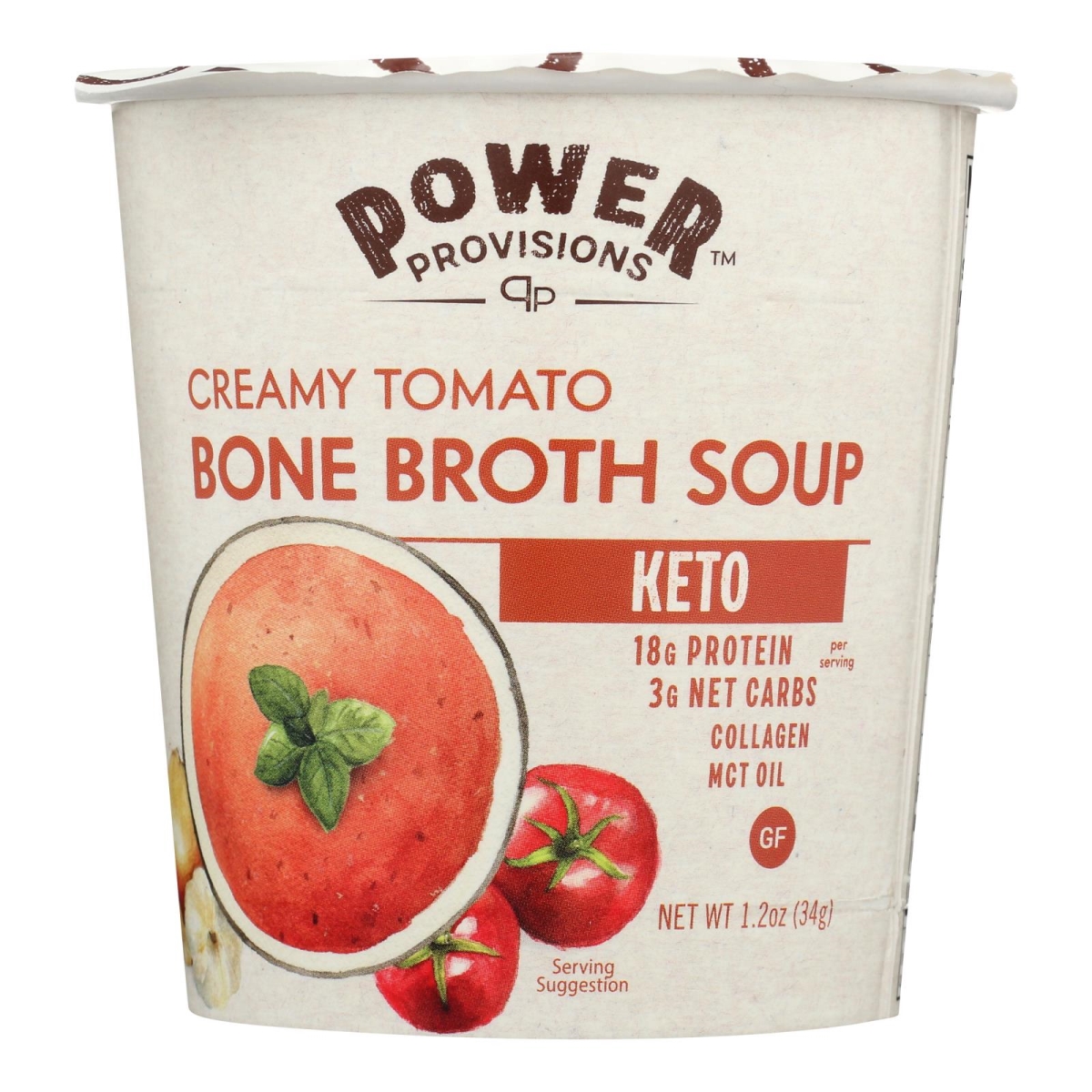 Picture of Power Provisions 2586915 1.2 oz Creamy Tomato Bone Broth Soup