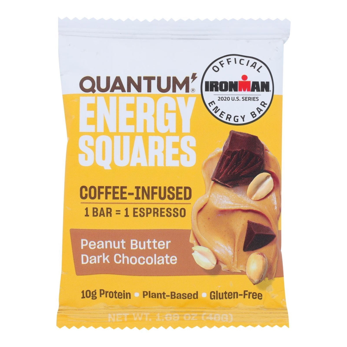 Picture of Quantum Energy Squares 2487825 1.69 oz Pean Butter Dark Chocolate Bar