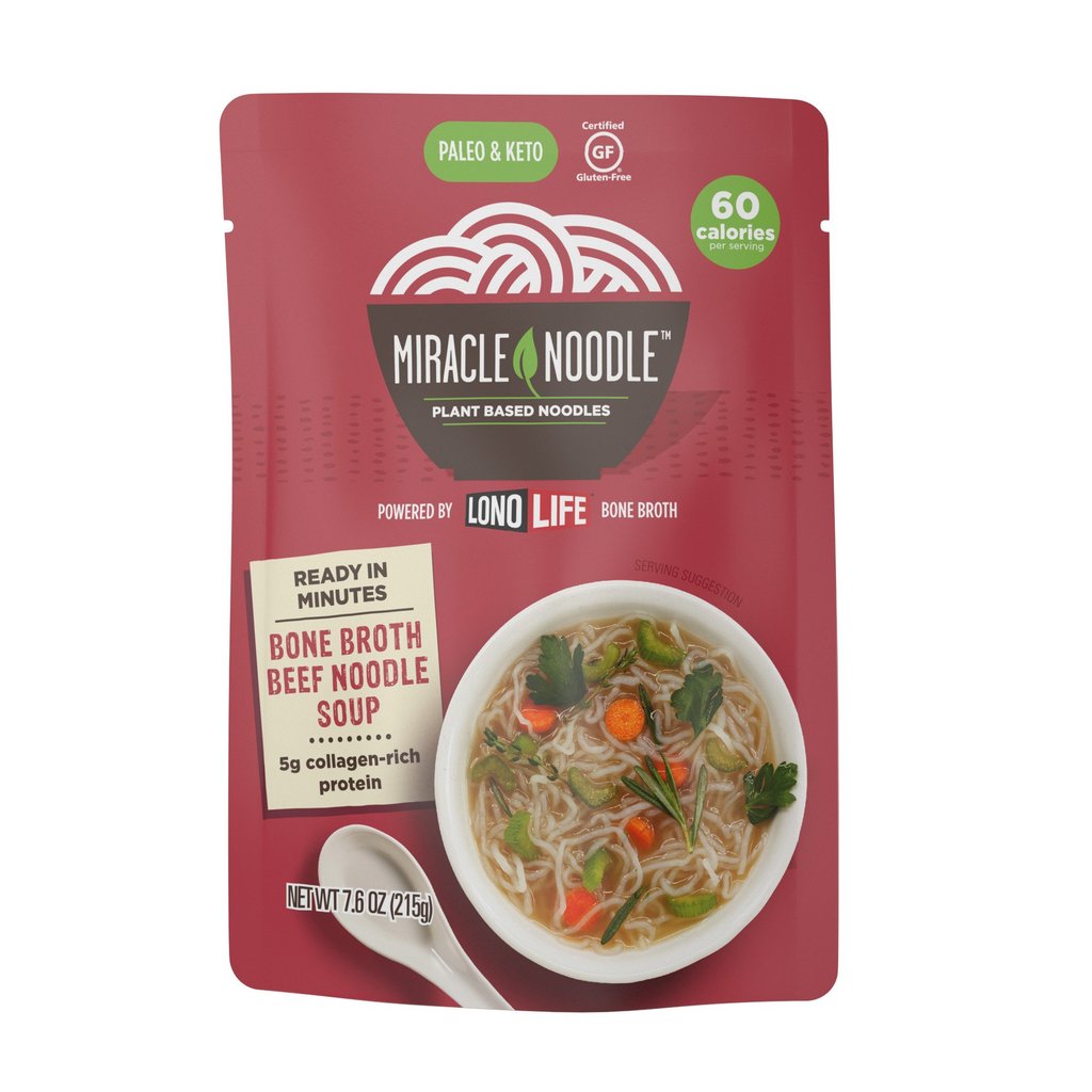 Picture of Miracle Noodle 2481026 7.6 oz Bone Broth Beef Noodles