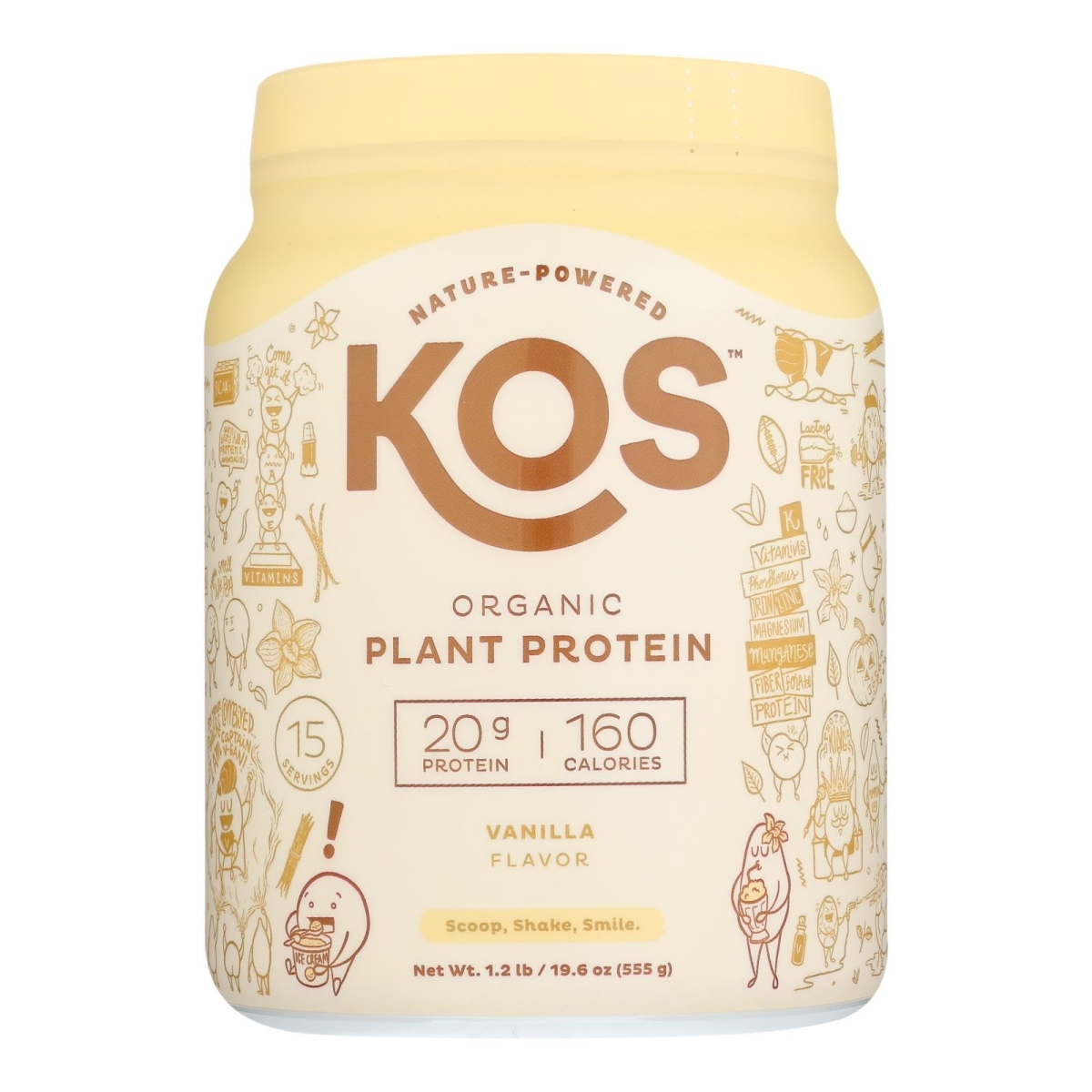 Picture of Kos 2521326 20.6 oz Vanilla Protein Powder