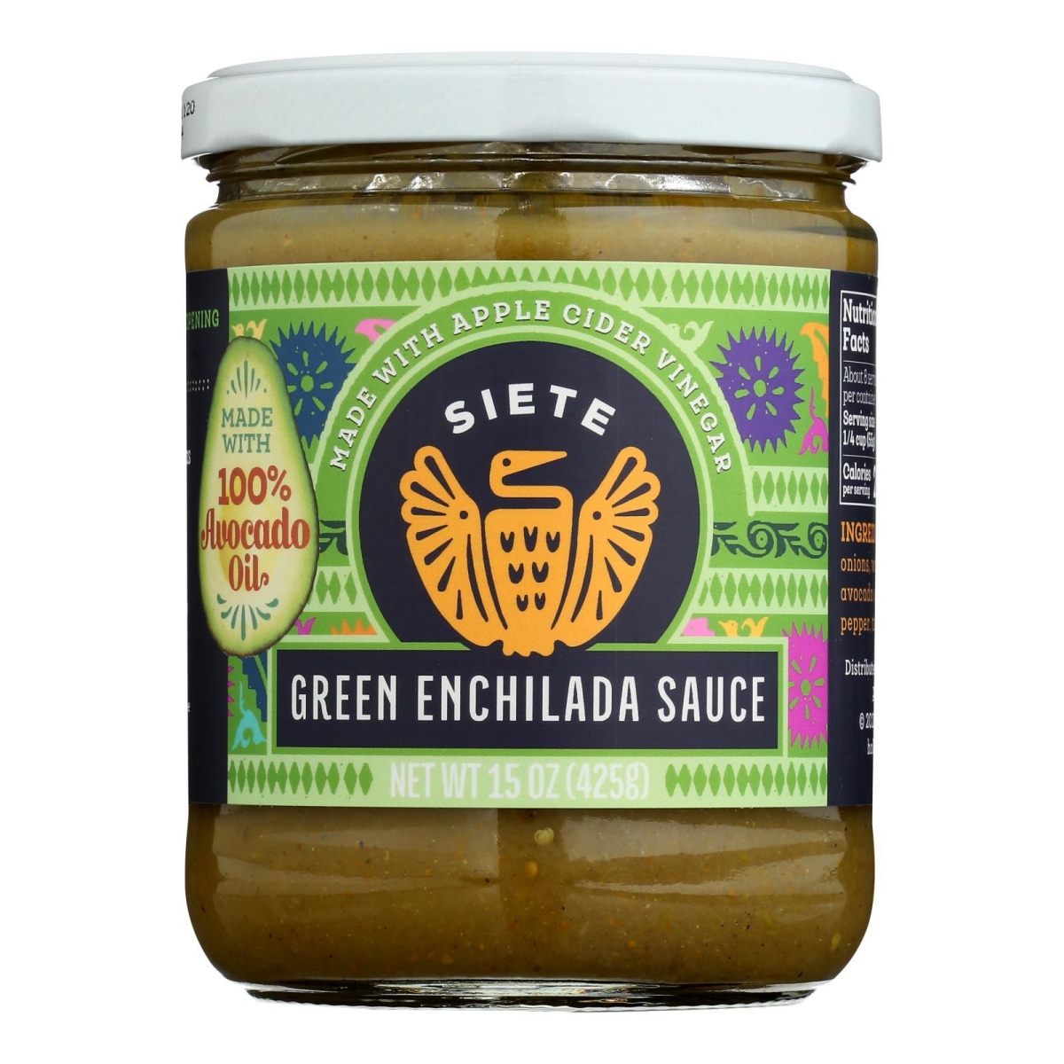 Picture of Siete 2535458 15 oz Green Enchilada Sauce