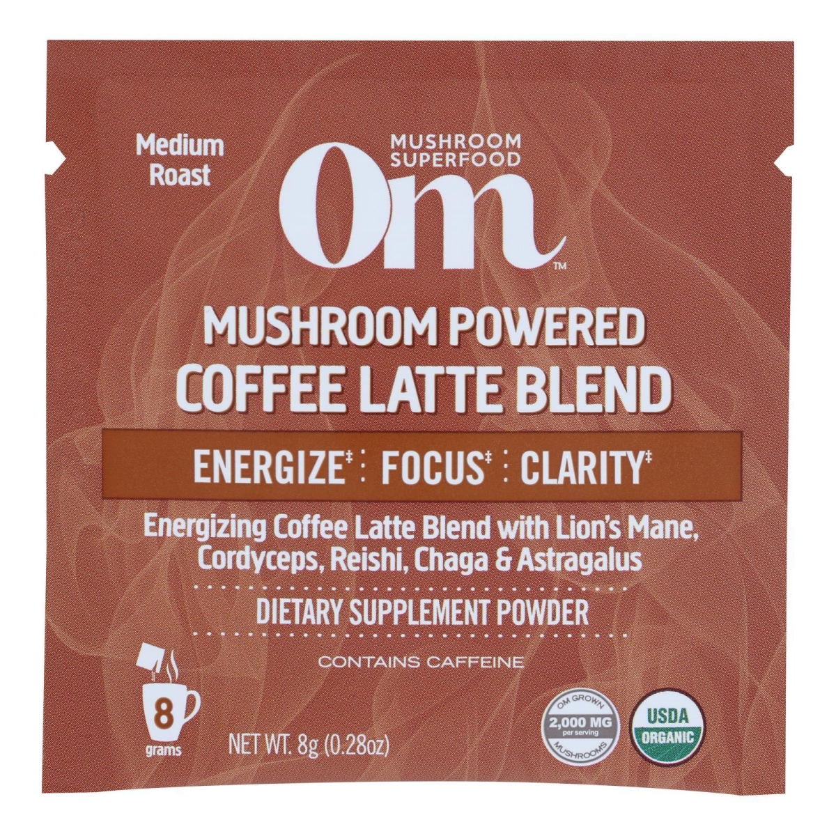 Picture of Om 2552370 0.21 oz Coffee Latte Mushroom Powder