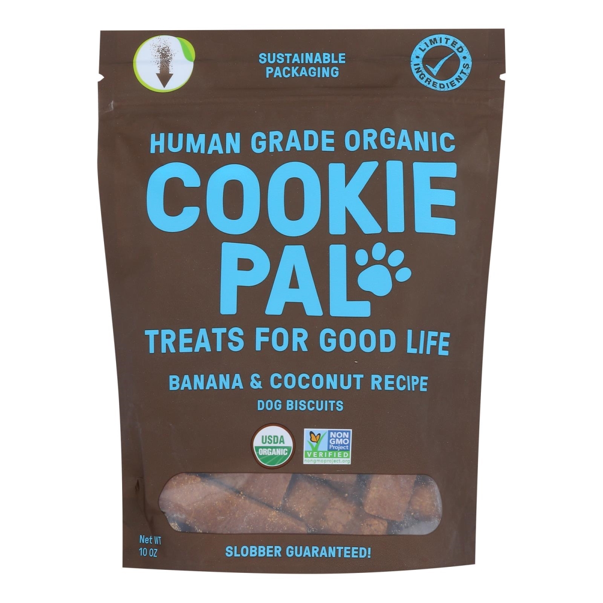 Picture of Cookie Pal 2570539 10 oz Human Grade Organic Banana &amp; Coconut Dog Treats 