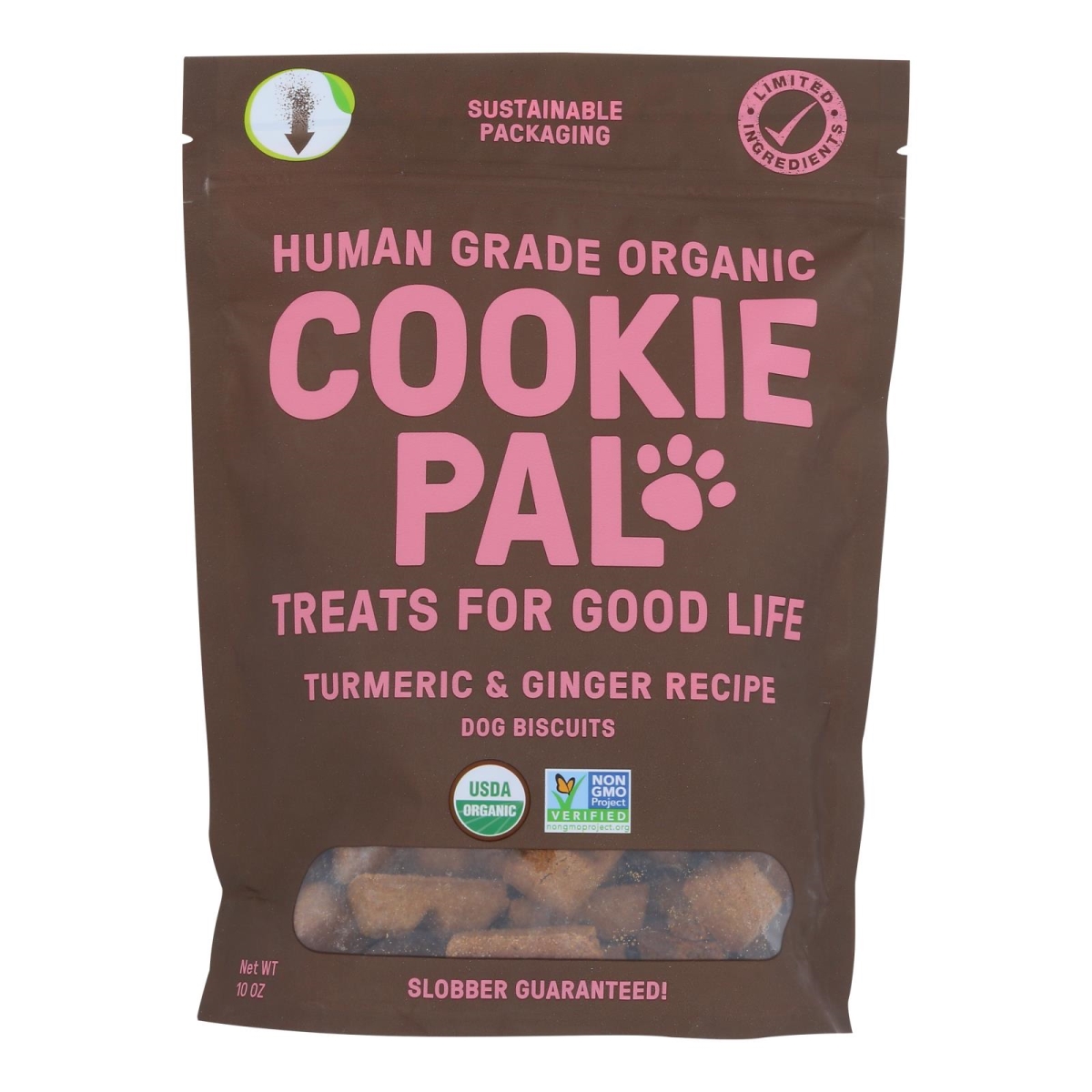 Picture of Cookie Pal 2570646 10 oz Human Grade Organic Turmeric &amp; Ginger Dog Treats 