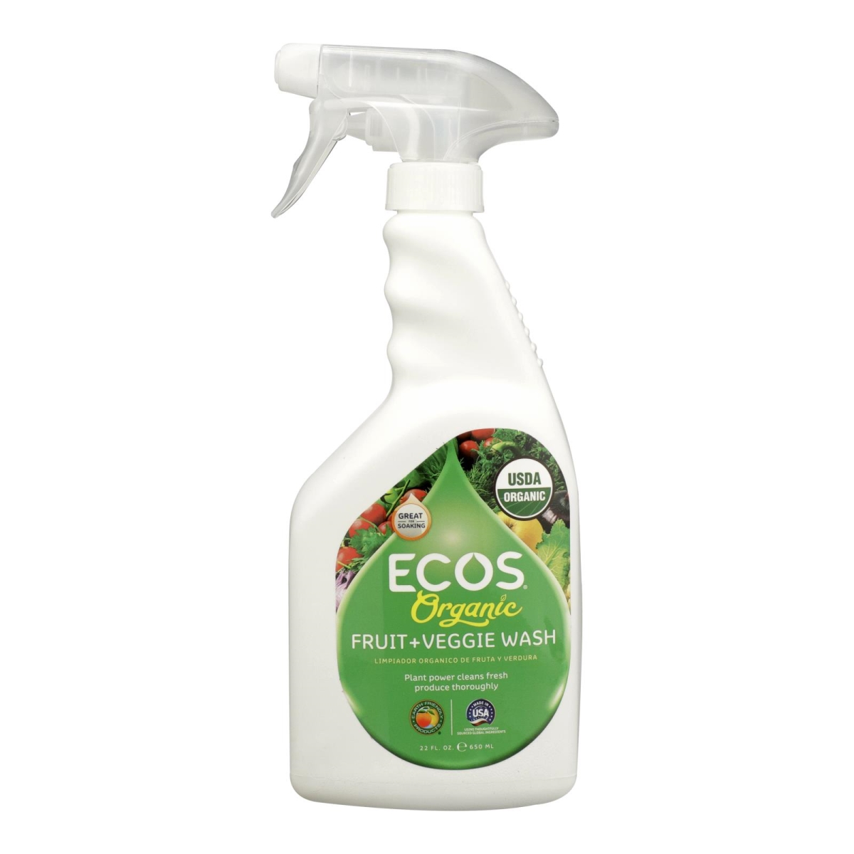 Picture of Ecos 2479178 22 fl. oz Organic Fruit Plus Veggie Wash 