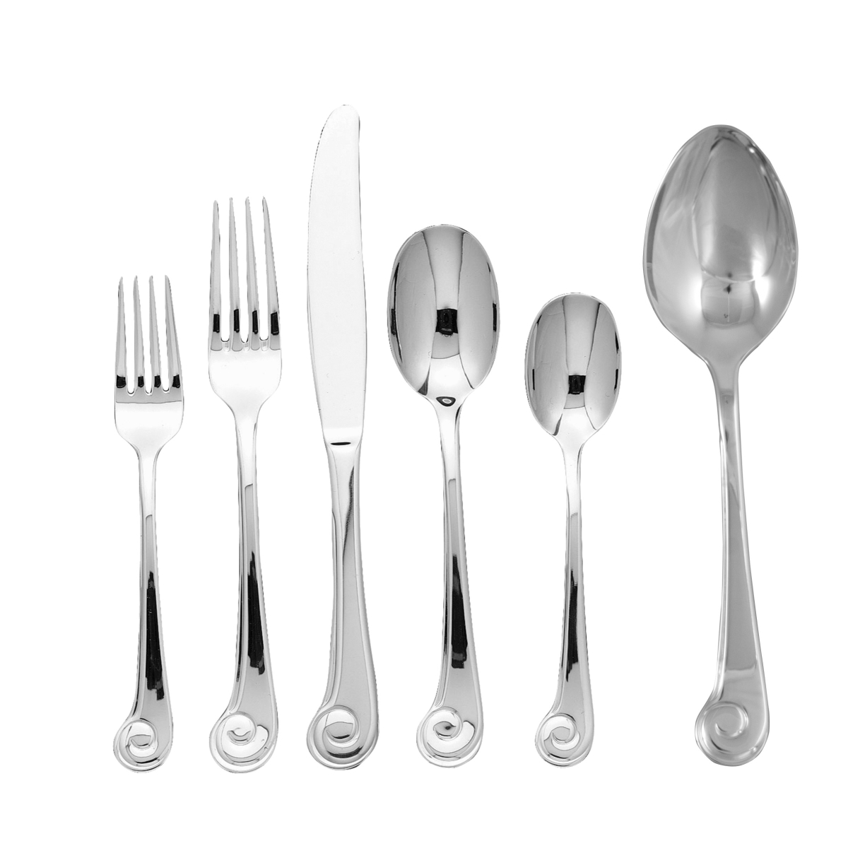 Picture of Ginkgo Stainless Collection 38042 Sanibel Service for 8 Cutlery & Flatware Set&#44; Silver - 42 Piece
