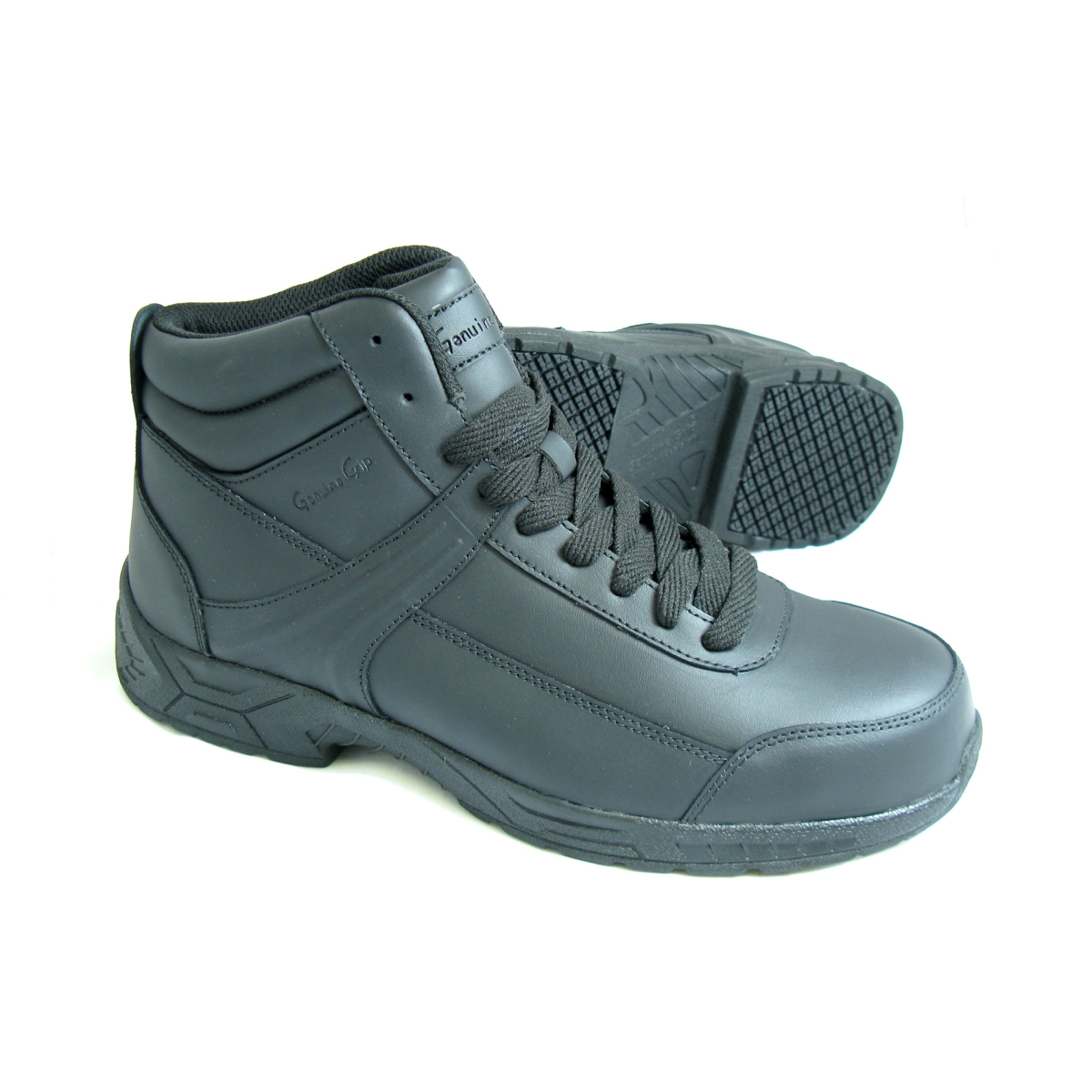 1021-6M Mens 6 in. Steel Toe Slip-Resistant Leather Work Boot, Black - Size 6