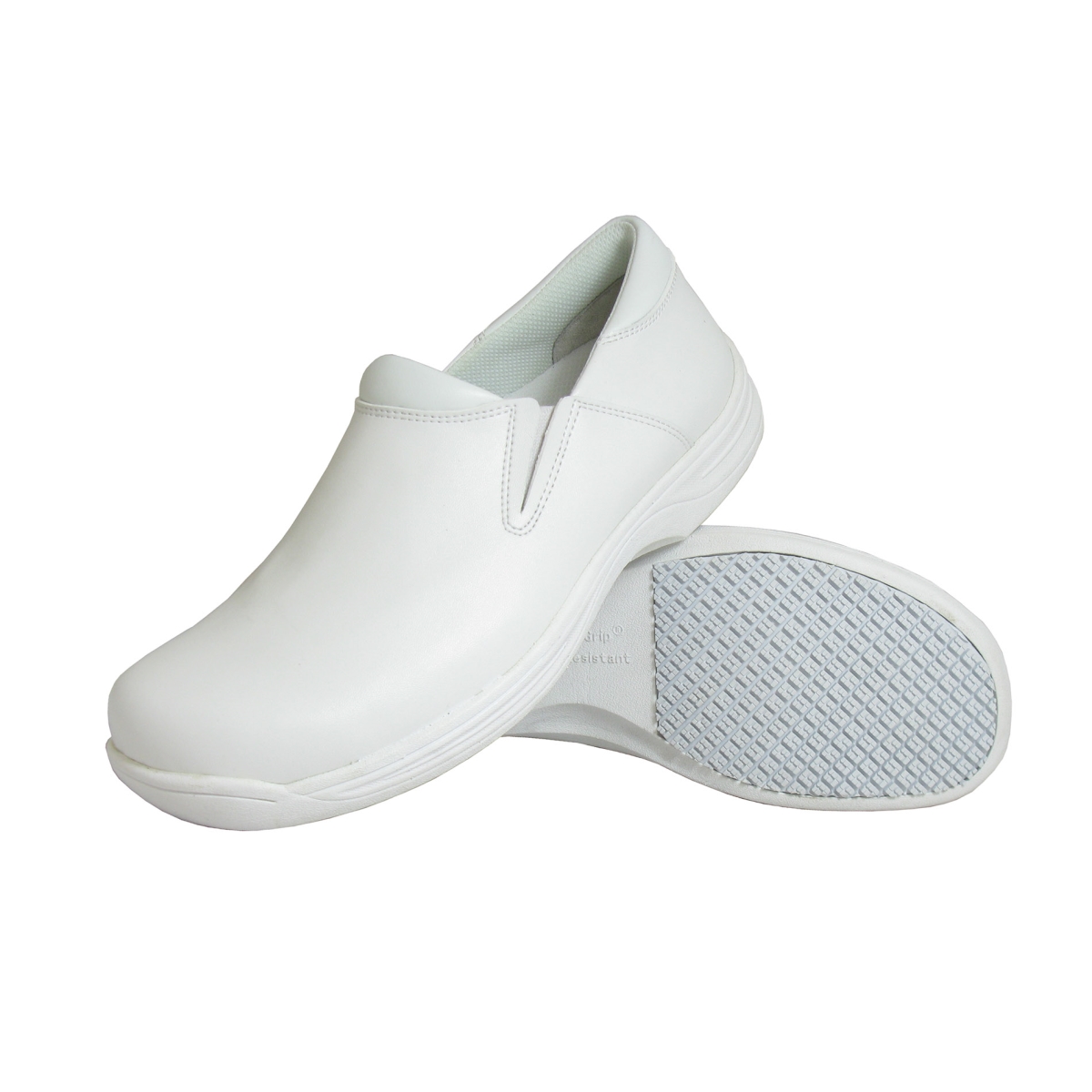 4705, Men's Loafer Shoe, 8 Medium, Leather, 4 in Height, White