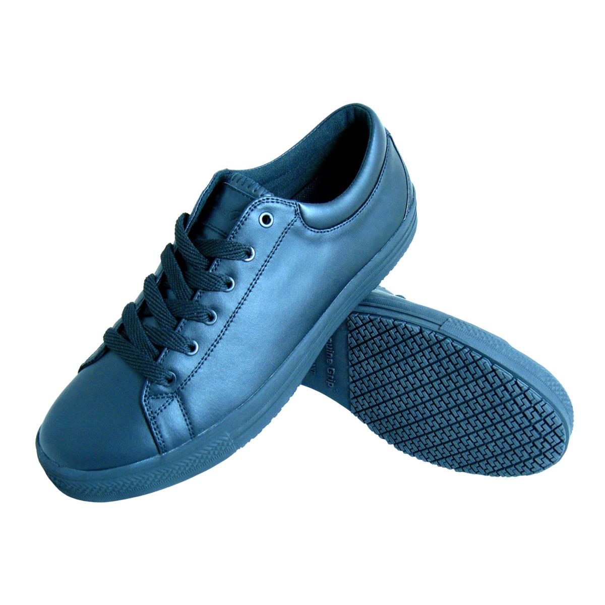Mens Slip-Resistant Retro Lace-up Work Shoes - Black - Size 6