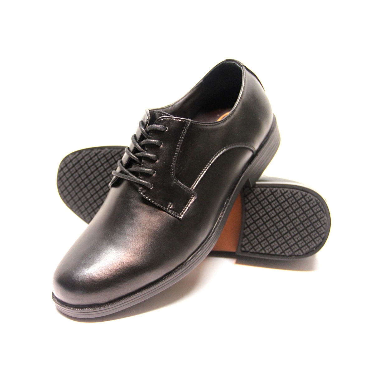 Womens Slip-Resistant Oxfords Dress Work Shoe, Black - Size 9