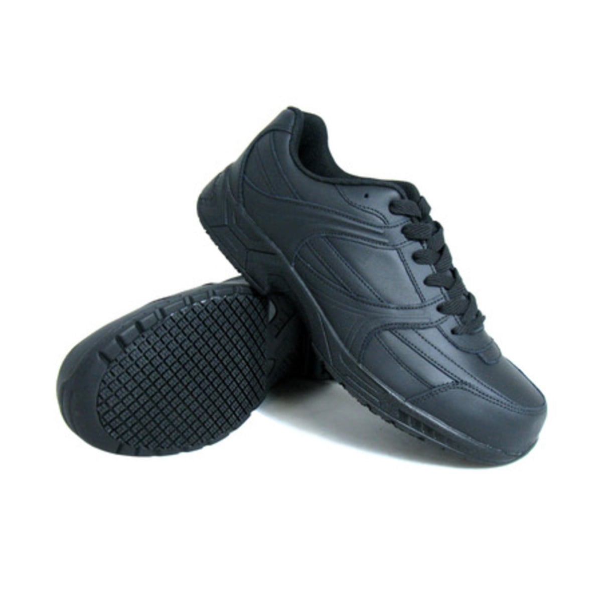 Slip-Resistant Steel Toe Work Shoe - Black - Size 11 - Shock Absorbing Midsole