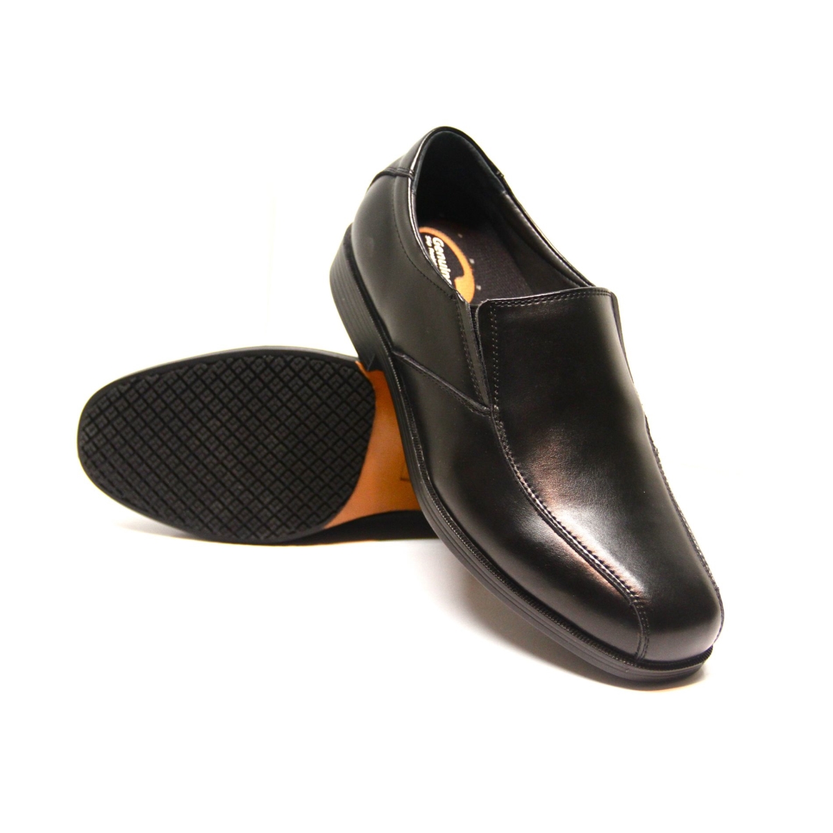 Men Slip-Resistant Slip-on Dress Work Shoe, Black - Size 10