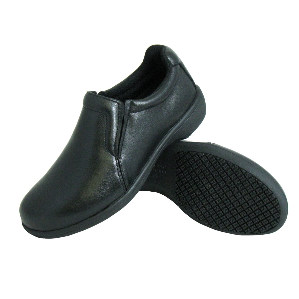 Womens Slip-Resistant Casual Work Shoes - Black - Size 7