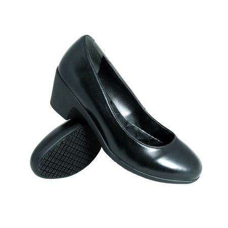 Womens Slip-Resistant Dress Pump Shoes  Black - Size 5