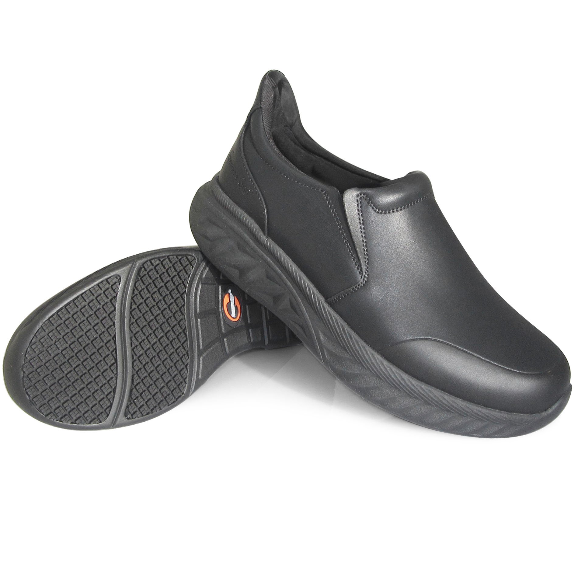 1401-5 Men 1401 Composite Toe Comfort Slip on Work Shoes, Black - Size 5