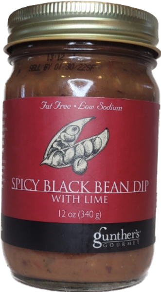 No.395-1 12 oz Spicy Black Bean Dip with Lime