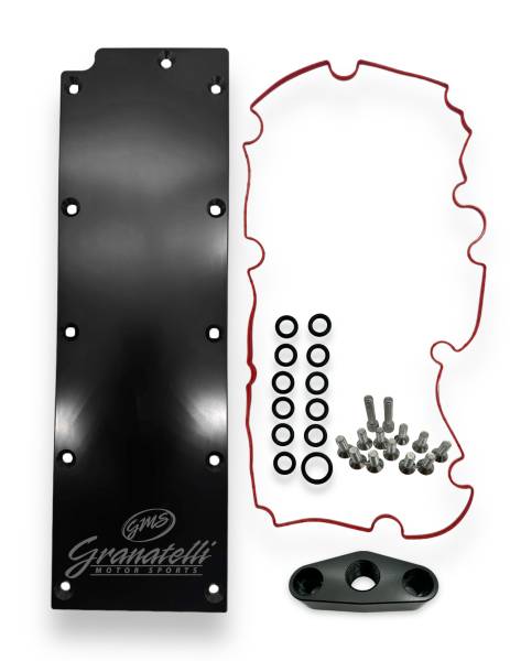 595002 LS Gen IV Fits All LS2-LS3-LS7 Engines Includes O-Ring Set & 595001 Adapter Billet Valley Pan Cover, Black - NO D.O.D. Provision