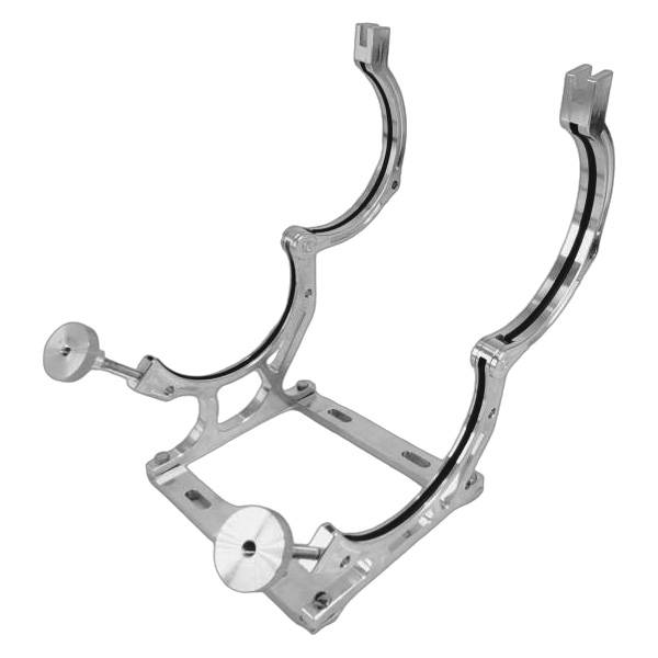 451010 Billet Aluminum Nitrous Bottle Bracket, Silver - Single 10, 15 lbs & 12 lbs Composite Bottle
