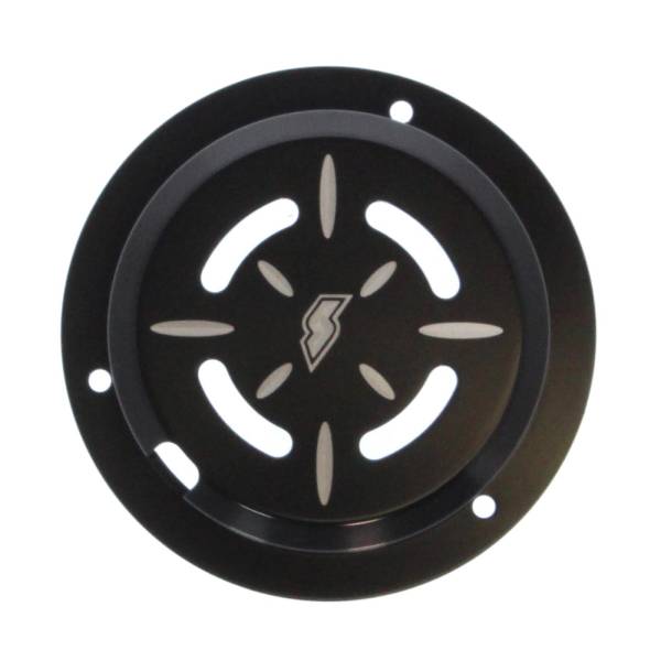 698510F Black Billet Fan Cover - Flex-a-Lite - Flower