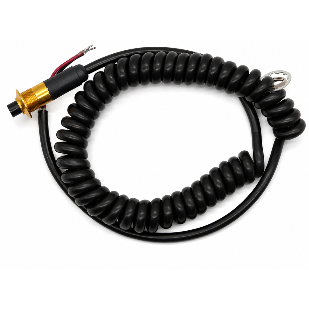 810101GD Pin Head Momentary Push Button Switch with 6 ft. Retractable Cord, Gold