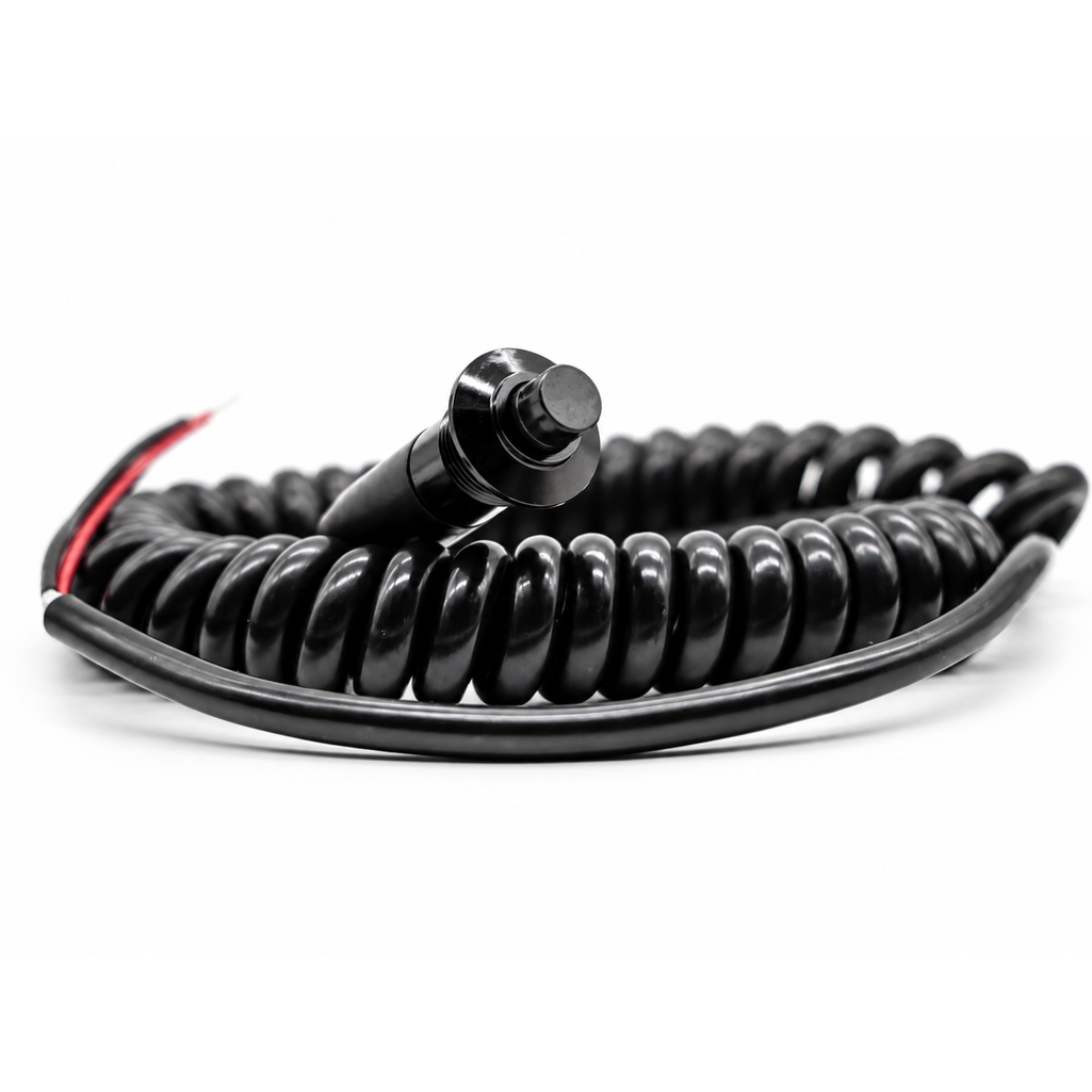 810101B Pin Head Momentary Push Button Switch with 6 ft. Retractable Cord, Black