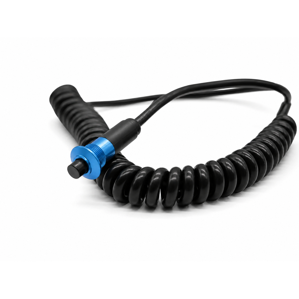 810101BL Pin Head Momentary Push Button Switch with 6 ft. Retractable Cord, Blue