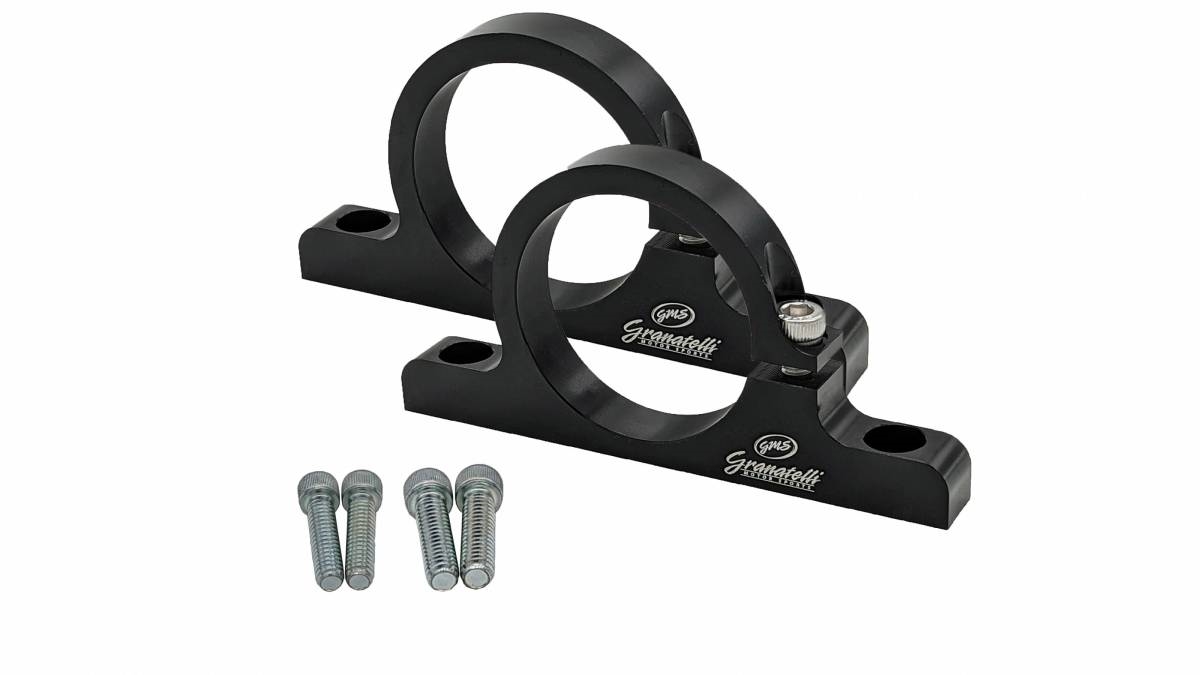 383544B Aluminum Fuel Filter Mounting Brackets Black