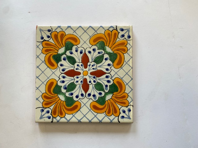 6 x 6 in. Mexican Decorative Tiles, L121 - Pack of 4